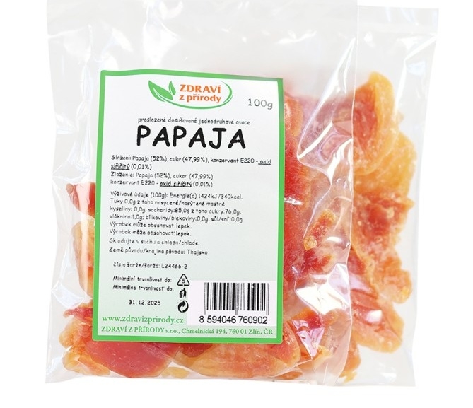 Papája nesířená bez cukru