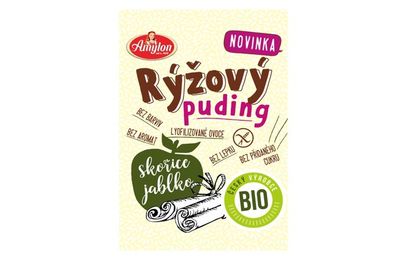 Puding rýžový jablko skořice bio